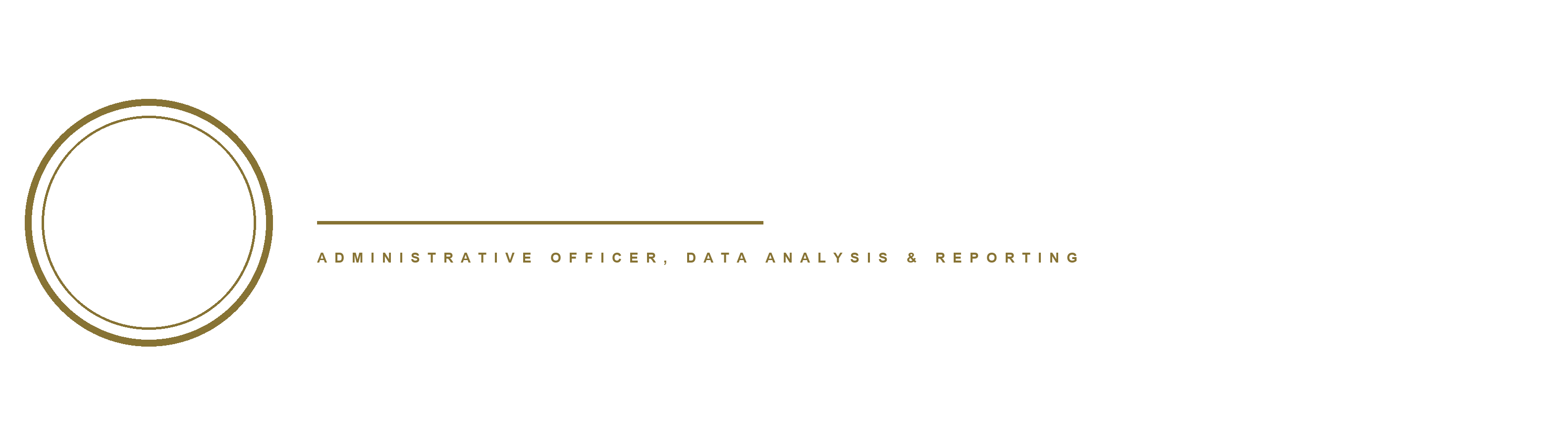 CAQA logo featuring text detailing administrative and data analysis roles.